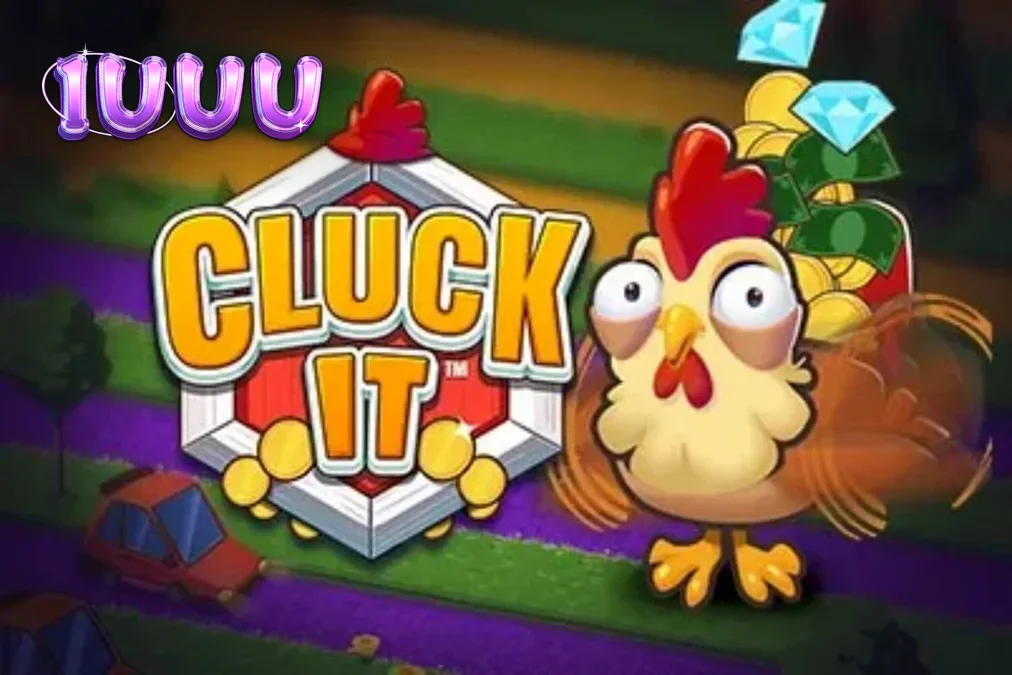 Interface do jogo Cluck It em um ambiente de fazenda